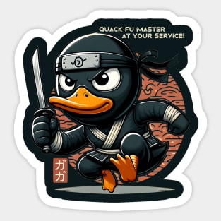 quack fu master at your service Sticker